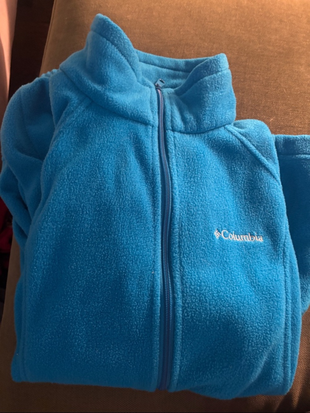 Columbia Turquoise Full-Zip Fleece Jacket